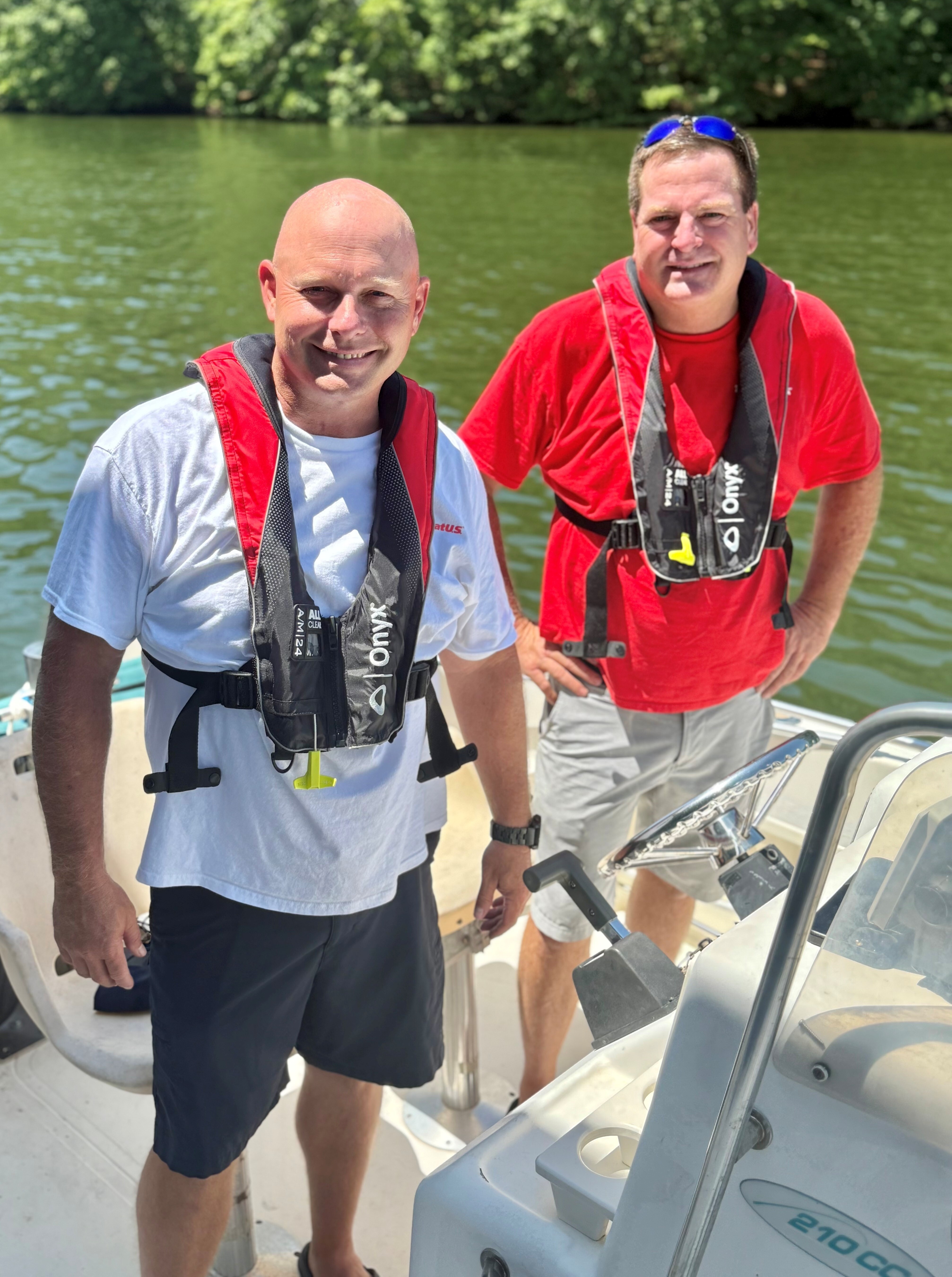 (L to R) Capts. Reed Dills and Greg Williams, owners of TowBoatUS West Point Lake.